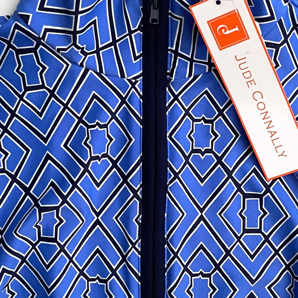 Jude Connally Anna Jude Cloth Garden Lattice Zip Long Sleeve Shift Dress Small S - Picture 5 of 5
